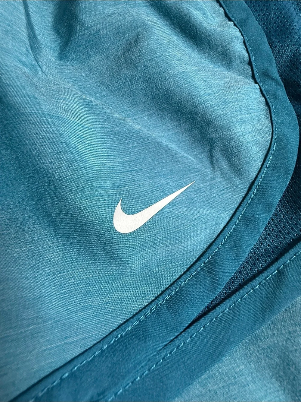 Nike Women's Teal‎ Blue Athletic Shorts with White Swoosh